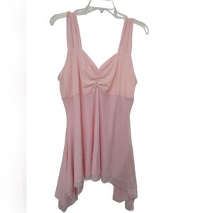 Pink Sleeveless Ruched Top 3x NWOT